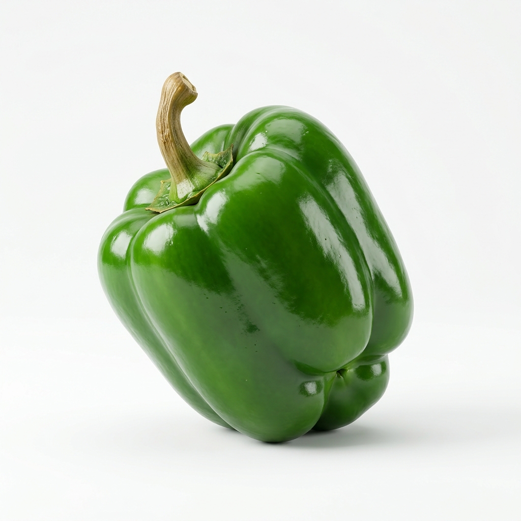 Beebie's realistic green pepper logo